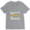 queens are born in february V-Neck Tee