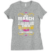 i am a march women Ladies Fitted T-Shirt