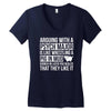 arguing with a psych major Women's V-Neck T-Shirt