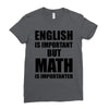 english is important but math is importanter Ladies Fitted T-Shirt