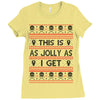 Emo Gothic Ugly Christmas Sweater Ladies Fitted T-Shirt