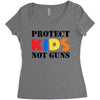 protect kids not guns Women's Triblend Scoop T-shirt