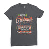 Merry Christmas To Grandpa Of Great Awesome Ladies Fitted T-Shirt