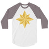 captain marvel 2 3/4 Sleeve Shirt