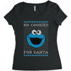 no cookies for santa Women's Triblend Scoop T-shirt