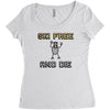 ski free and die Women's Triblend Scoop T-shirt