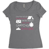 camping kinda girl Women's Triblend Scoop T-shirt