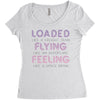 loaded like a freight train flying like an aeroplane feeling like a sp Women's Triblend Scoop T-shirt