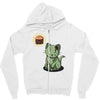 zombie cat Zipper Hoodie