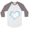 Custom baby boy name maternity design 3/4 Sleeve Shirt