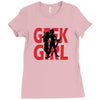 geek girl 3 4 sleeve baseball Ladies Fitted T-Shirt