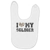 i love my soldier hunter camouflage Baby Bibs