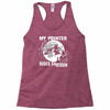 my pointer rides shotgun Racerback Tank