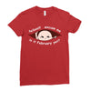 February Peeking Out Asian Baby Boy Ladies Fitted T-Shirt