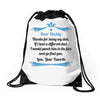 Dear Daddy, Thanks for Being my Dad Baby Boy Letter to Father Drawstring Bags