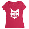 meow or never cat Women's Triblend Scoop T-shirt