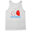 i heart zombies scary eye bloody heart halloween Tank Top