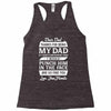 Dear Dad Thanks for Being My Dad Racerback Tank