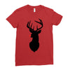 deer skull christmas Ladies Fitted T-Shirt