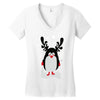 christmas penguin Women's V-Neck T-Shirt