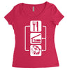 v2 eat sleep fish Women's Triblend Scoop T-shirt