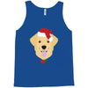 golden retriever dog with red santa's hat Tank Top