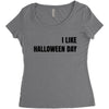 i like halloween day Women's Triblend Scoop T-shirt