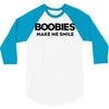boobies make me smile 3/4 Sleeve Shirt
