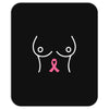 breast with pink ribbon Mousepad