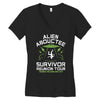 alien abductee survivor tour ufo nerd geek comic funny Women's V-Neck T-Shirt