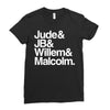 a litle life book white logo Ladies Fitted T-Shirt