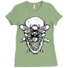 butter skull black Ladies Fitted T-Shirt