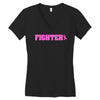 fighter breast cancer Women's V-Neck T-Shirt