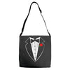 rose tuxedo t shirt Adjustable Strap Totes