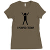 i pooped today t shirt large funny cool nerd geek humor vintage retro Ladies Fitted T-Shirt
