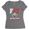 we all lift down here Women's Triblend Scoop T-shirt