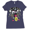 skull biker Ladies Fitted T-Shirt