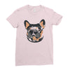 blue and tan frenchie Ladies Fitted T-Shirt