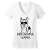 no drama llama Women's V-Neck T-Shirt