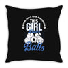 Some Girls Love Diamonds This Girl Loves Balls Throw Pillow