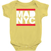 mad nyc new york city run fashion baseball jersey Baby Onesie