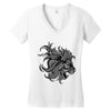 lion zentangle Women's V-Neck T-Shirt