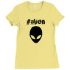 alien funny tshirt Ladies Fitted T-Shirt
