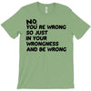 no. you're wrong T-Shirt