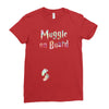 Muggle on Board Watercolor Ladies Fitted T-Shirt