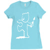 banksy teddy bear pop art new Ladies Fitted T-Shirt