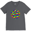 funny girly colorful patterns mustaches V-Neck Tee