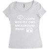 i come with music Women's Triblend Scoop T-shirt