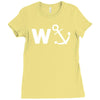 w anchor funny pub joke Ladies Fitted T-Shirt