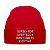 surely not everybody was kung fu fighting Knit Cap